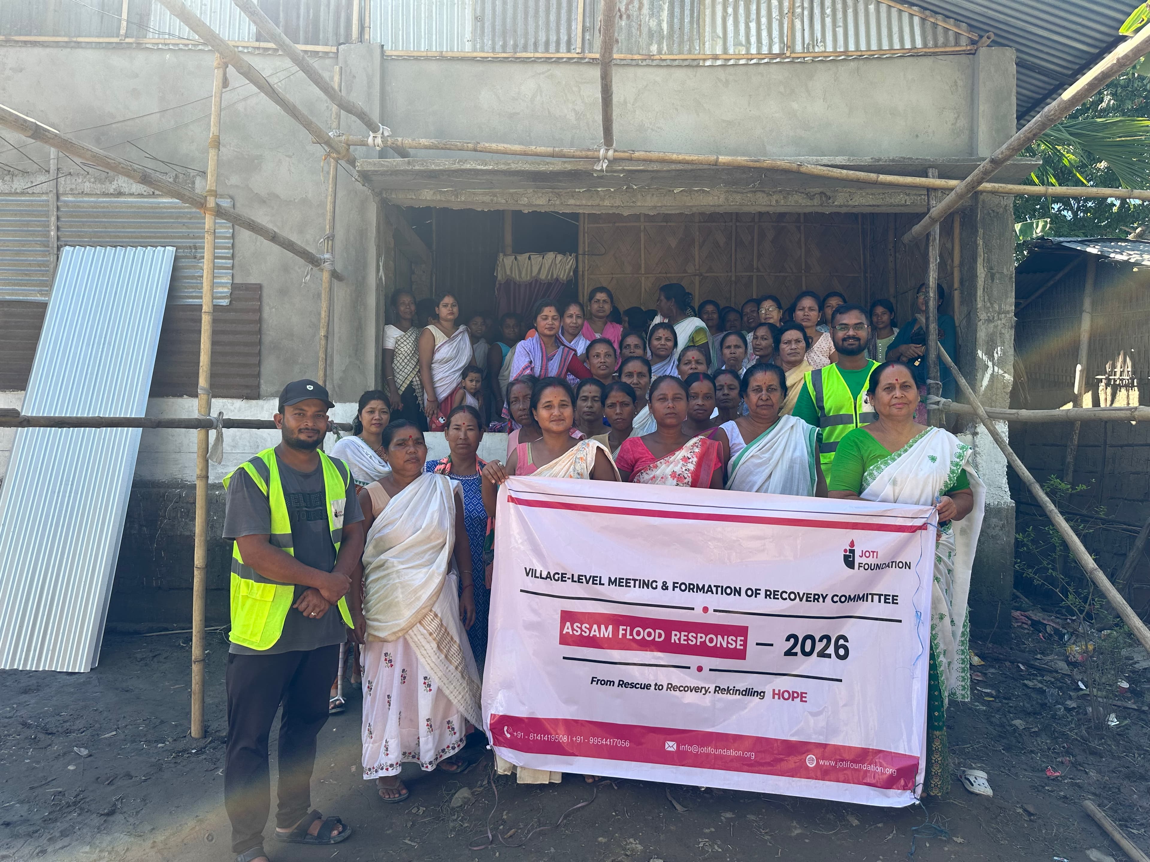 Community-centred flood response meeting in Sivasagar district, Assam